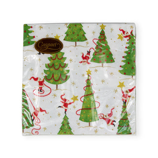 Twirling Santas Napkin Cocktail