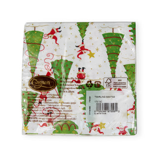 Twirling Santas Napkin Cocktail
