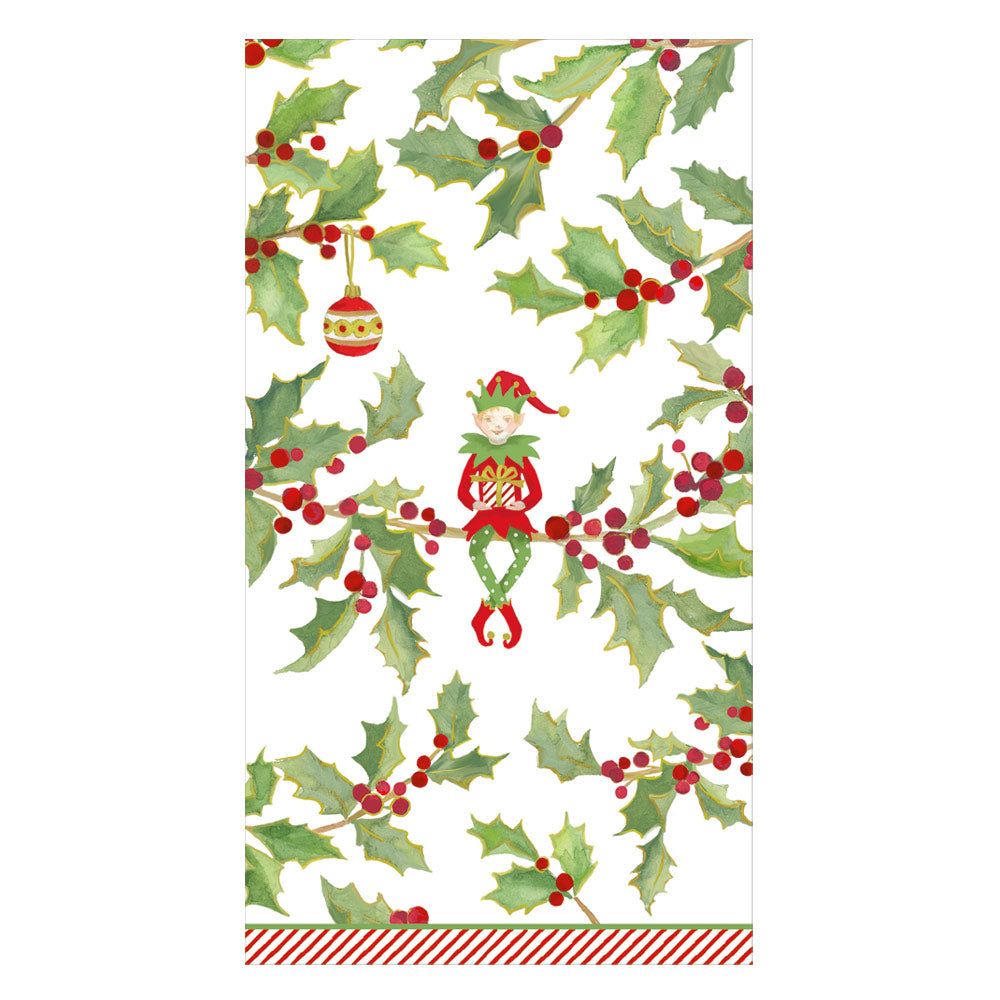 Jingle Elves Guest Towel Napkins - 15 Per Package