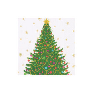 Merry And Bright Boxed Cocktail Napkins - 40 Per Box