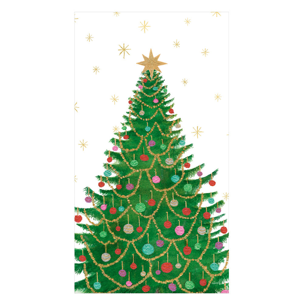 Merry And Bright Guest Towel Napkins - 15 Per Package