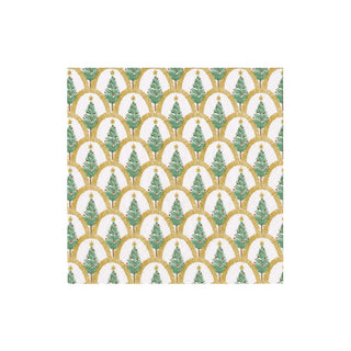 Deco Christmas Gold Boxed Cocktail Napkins - 40 Per Box