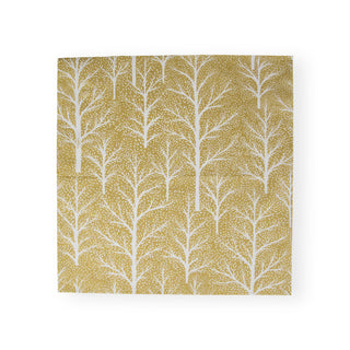 Winter Trees Gold/White Napkin Luncheon
