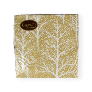 Winter Trees Gold/White Napkin Luncheon