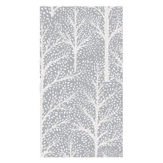 Winter Trees Silver & White Guest Towel Napkins - 15 Per Package