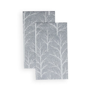 Winter Trees Silver/White Guest Towel