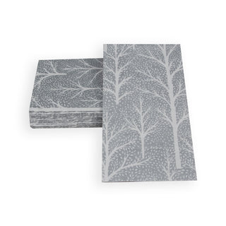 Winter Trees Silver/White Guest Towel