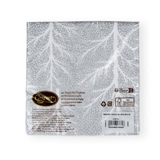 Winter Trees Silver/White Napkin Luncheon