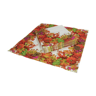 Harvest Garland White Napkin Cocktail