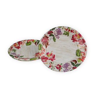 Berry Botanical Taupe Salad/Dessert Plates