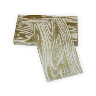 Woodgrain Silver/Gold Guest Towel