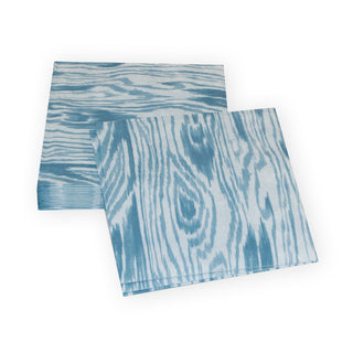 Woodgrain Stone Blue Napkin Cocktail