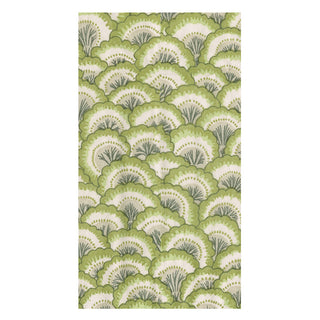 Pontchartrain Scallop Green Guest Towel Napkins - 15 Per Package