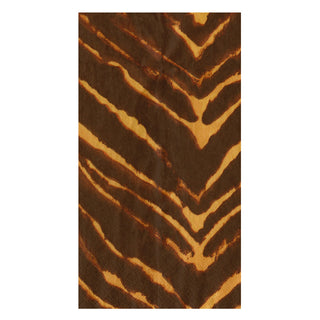 Go Wild Brown Guest Towel Napkins - 15 Per Package
