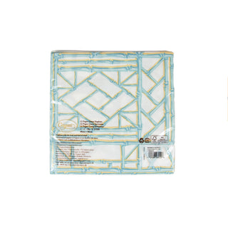 Bamboo Screen Robin's Egg-Ppr Linen Napkin Airlaid Dinner-12 In