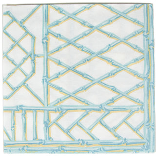 Bamboo Screen Robin's Egg-Ppr Linen Napkin Airlaid Dinner-12 In