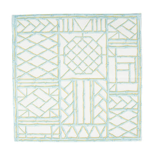 Bamboo Screen Robin's Egg-Ppr Linen Napkin Airlaid Luncheon-15 In