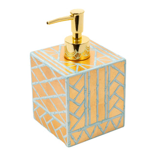Bamboo Screen Robin's Egg Lacquer Soap Dispenser