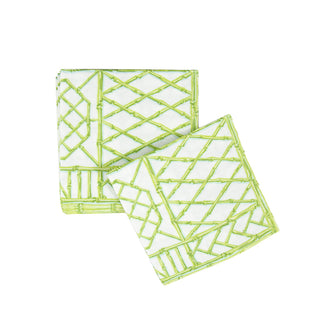 Bamboo Screen Moss Green-Ppr Linen Napkin Airlaid Cocktail-15 In