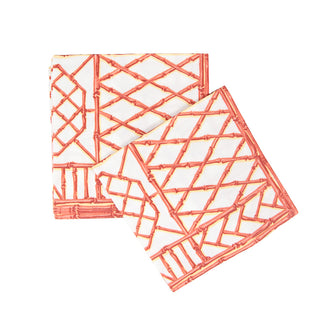 Bamboo Screen Coral-Paper Linen Napkin Airlaid Dinner-12 In