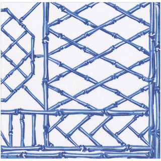 Bamboo Screen China Blue-Ppr Linen Napkin Airlaid Dinner-12 In