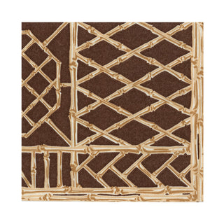 Bamboo Screen Chestnut-Paper Linen Paper Linen Luncheon Napkin -15 per package