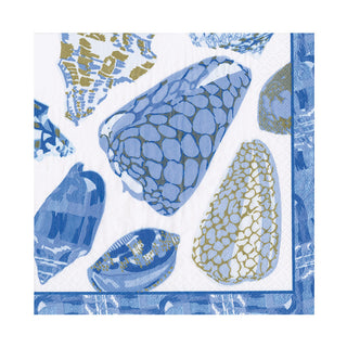 Coquillage Blue Luncheon Napkins - 20 Per Package