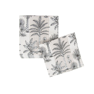 Southern Palms Flax/White Napkin Cocktail