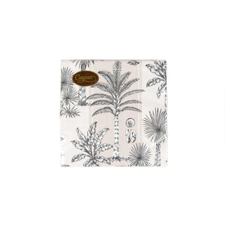 Southern Palms Flax/White Napkin Cocktail