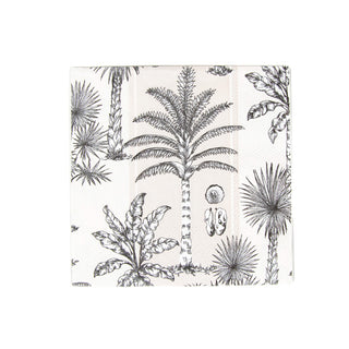 Southern Palms Flax/White Napkin Cocktail