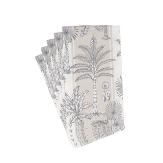 Southern Palms Flax/White Guest Towel