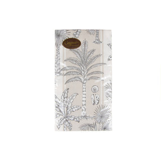 Southern Palms Flax/White Guest Towel