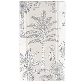 Southern Palms Flax/White Guest Towel