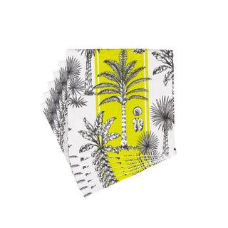 Southern Palms Green/White  Napkin Box Cocktail - 40 per box