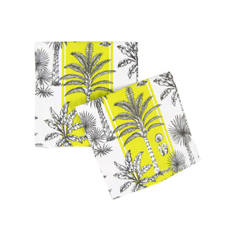 Southern Palms Green/White Napkin Cocktail