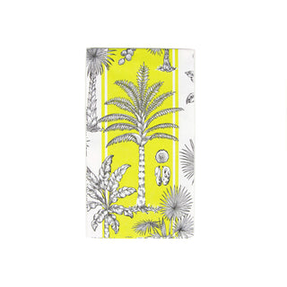 Southern Palms Green/White Guest Towel