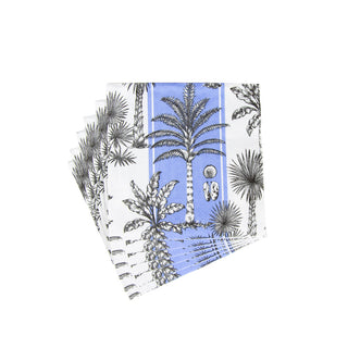 Southern Palms Blue/White  Napkin Box Cocktail - 40 per box