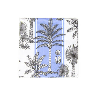Southern Palms Blue/White Napkin Cocktail