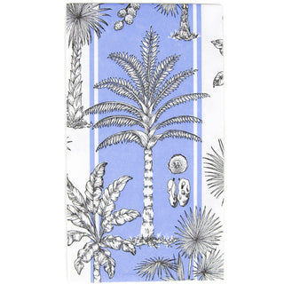 Southern Palms Blue/White Guest Towel