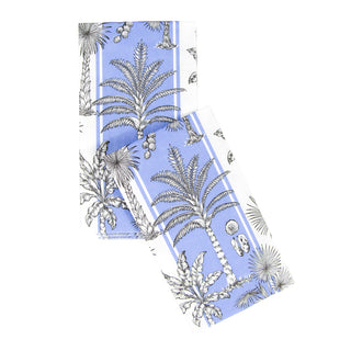 Southern Palms Blue/White Guest Towel