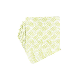Basketry Moss Green-Paper Linen Napkin Airlaid Cocktail-15 In