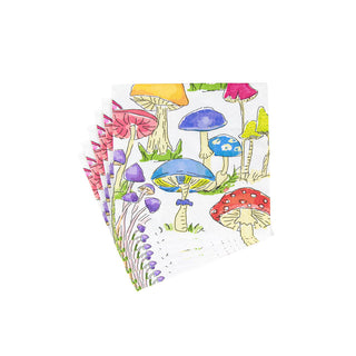 Woodland Mushrooms  Napkin Box Cocktail - 40 per box