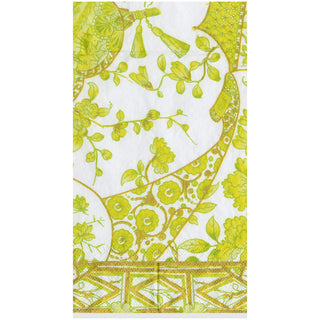 Gilded Porcelain Chartreuse Guest Towel Napkins - 15 Per Package