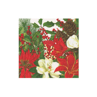 Christmas Garden Boxed Cocktail Napkins - 40 Per Box