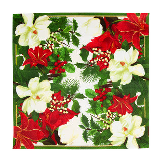 Christmas Garden Cocktail Napkins - 20 Per Package