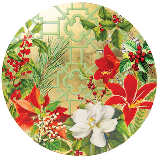 Christmas Garden Ttop Placemat Lacquer-Round 15 Inch