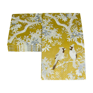 Scenic Songbirds Gold/Ivory Guest Towel