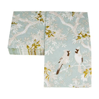 Scenic Songbirds Celadon Guest Towel