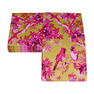 Scenic Songbirds Rose/Gold Guest Towel