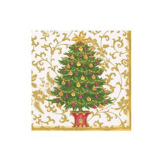 Gilded Tree Boxed Cocktail Napkins - 40 Per Box
